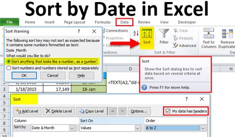 How to Sort by Date in Excel (Single Column